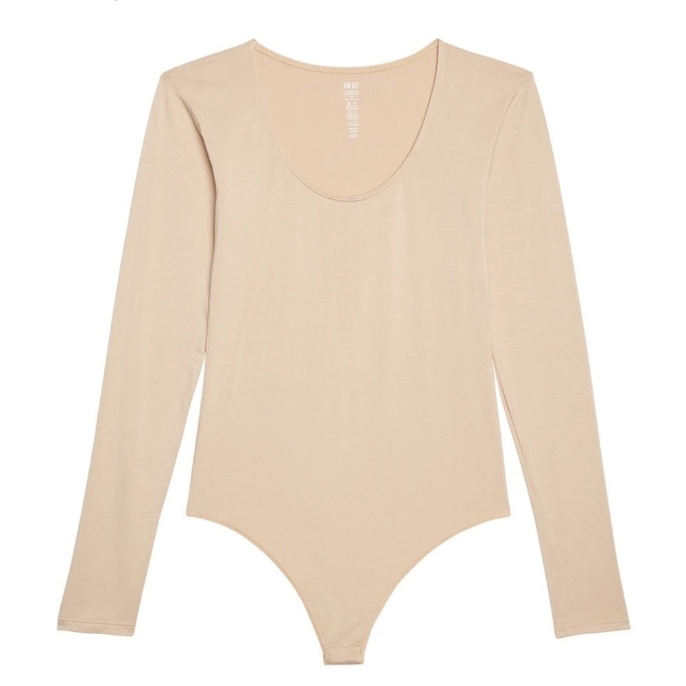 Kit undergarments Long Sleeve Thong Bodysuit in Sand size 3 (M) NWT